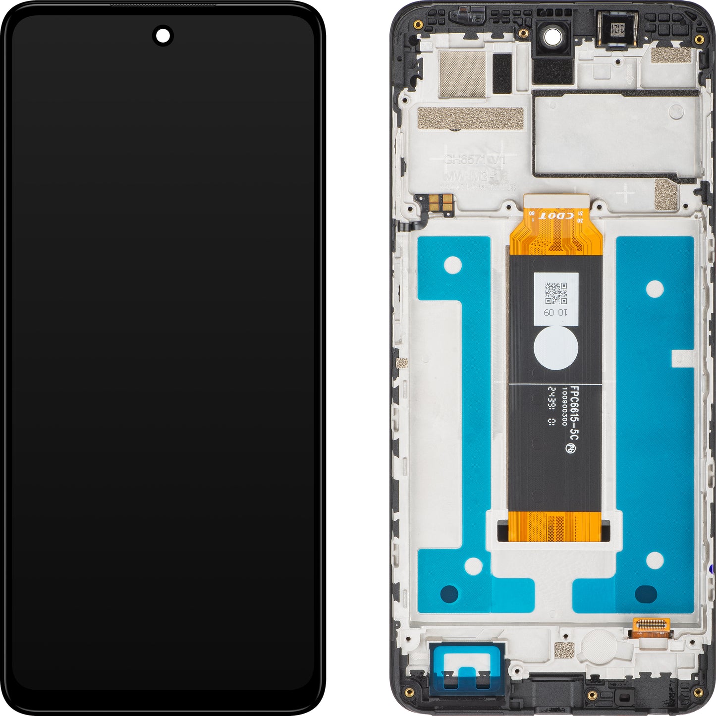 Touchscreen Display HMD Pulse+ / Pulse Pro / Pulse, med ramme, sort, Service Pack 286940623
