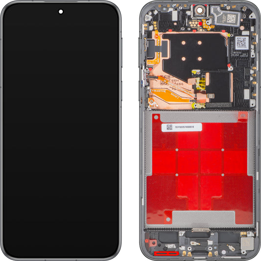 Display med Touchscreen Huawei Pura 80 Pro, med Ramme, Sort (Glazed Black), Service Pack 02357EFC