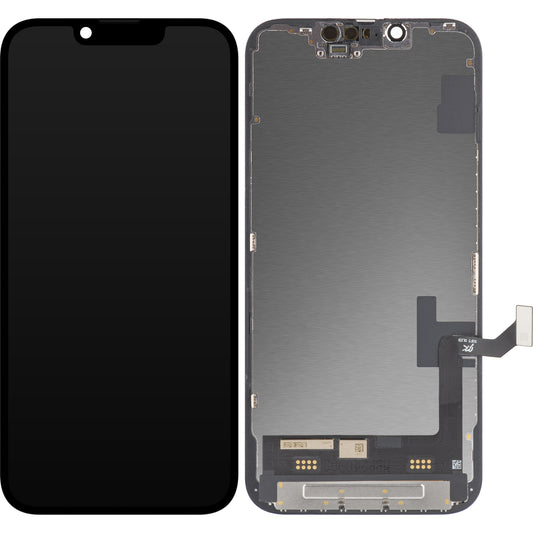 Touchscreen Display JK til Apple iPhone 14, med ramme, OLED-version, sort