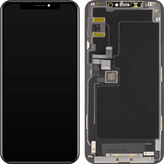 Touchscreen Display JK til Apple iPhone 11 Pro Max, med ramme, OLED-version, sort