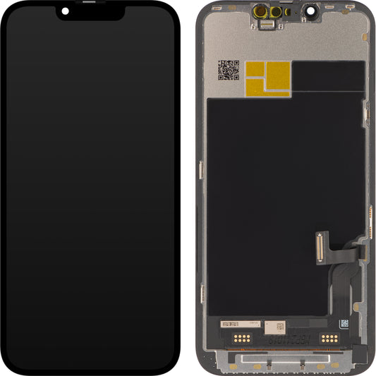 JK Touchscreen Display til Apple iPhone 13, med ramme, OLED IC Movable Version, Sort