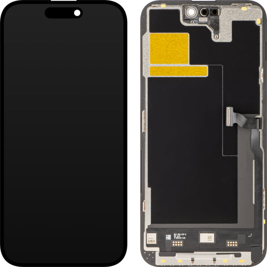 JK Touchscreen Display til Apple iPhone 14 Pro Max, med ramme, In-Cell IC Movable LCD-version, sort
