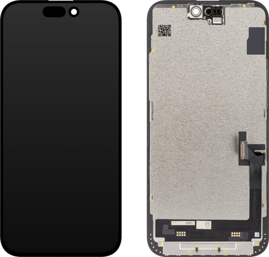 JK Touchscreen Display til Apple iPhone 15 Plus, med ramme, In-Cell LCD-version, sort