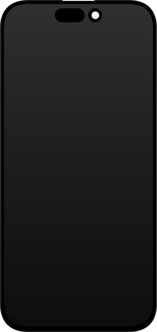JK Touchscreen Display til Apple iPhone 15 Pro, med ramme, In-Cell LCD-version, sort