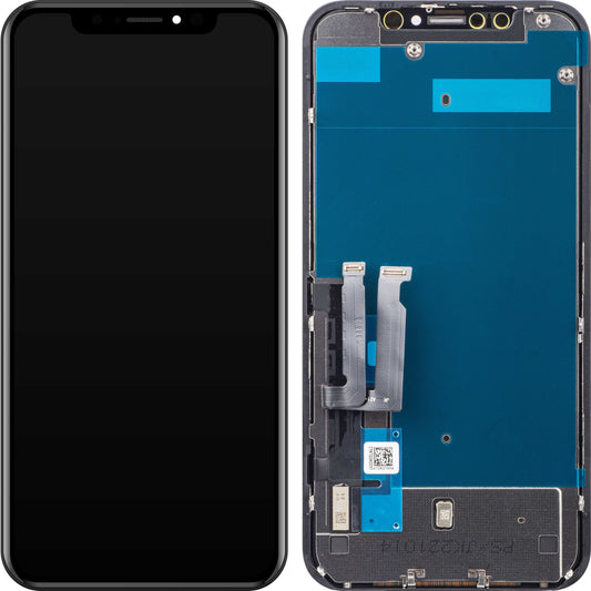 JK Touchscreen Display til Apple iPhone XR, med ramme, In-Cell LCD-version, sort