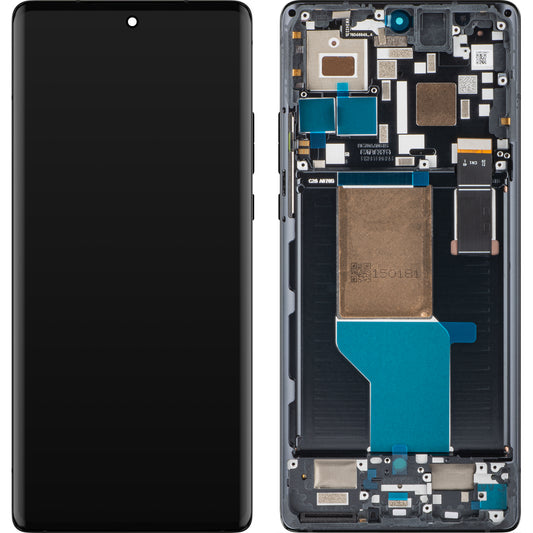 Touchscreen Display Motorola Edge 30 Ultra, med ramme, sort (Interstellar Black), Service Pack 5D68C21452