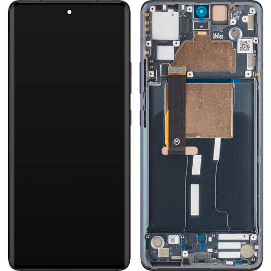 Berøringsskærm Motorola Edge 30 Fusion, med ramme, sort (kosmisk grå), servicepakke 5D68C21527
