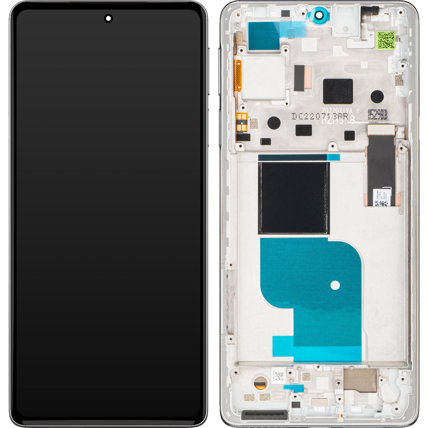 Berøringsskærm Motorola Edge 30 Pro, med ramme, Silver (Stardust White), Service Pack 5D68C20277