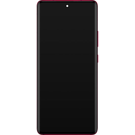 Touchscreen Display Motorola Edge 30 Fusion, med ramme, rød (Viva Magenta), Service Pack 5D68C22034