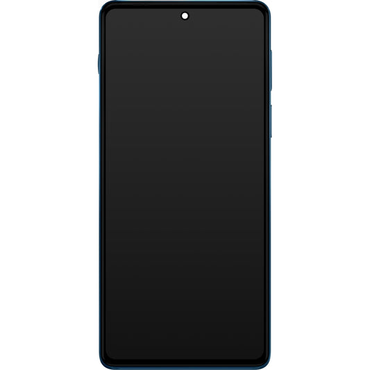 Motorola Edge 20 Pro berøringsskærm med ramme, blå (blå vegansk læder), servicepakke 5D68C19377