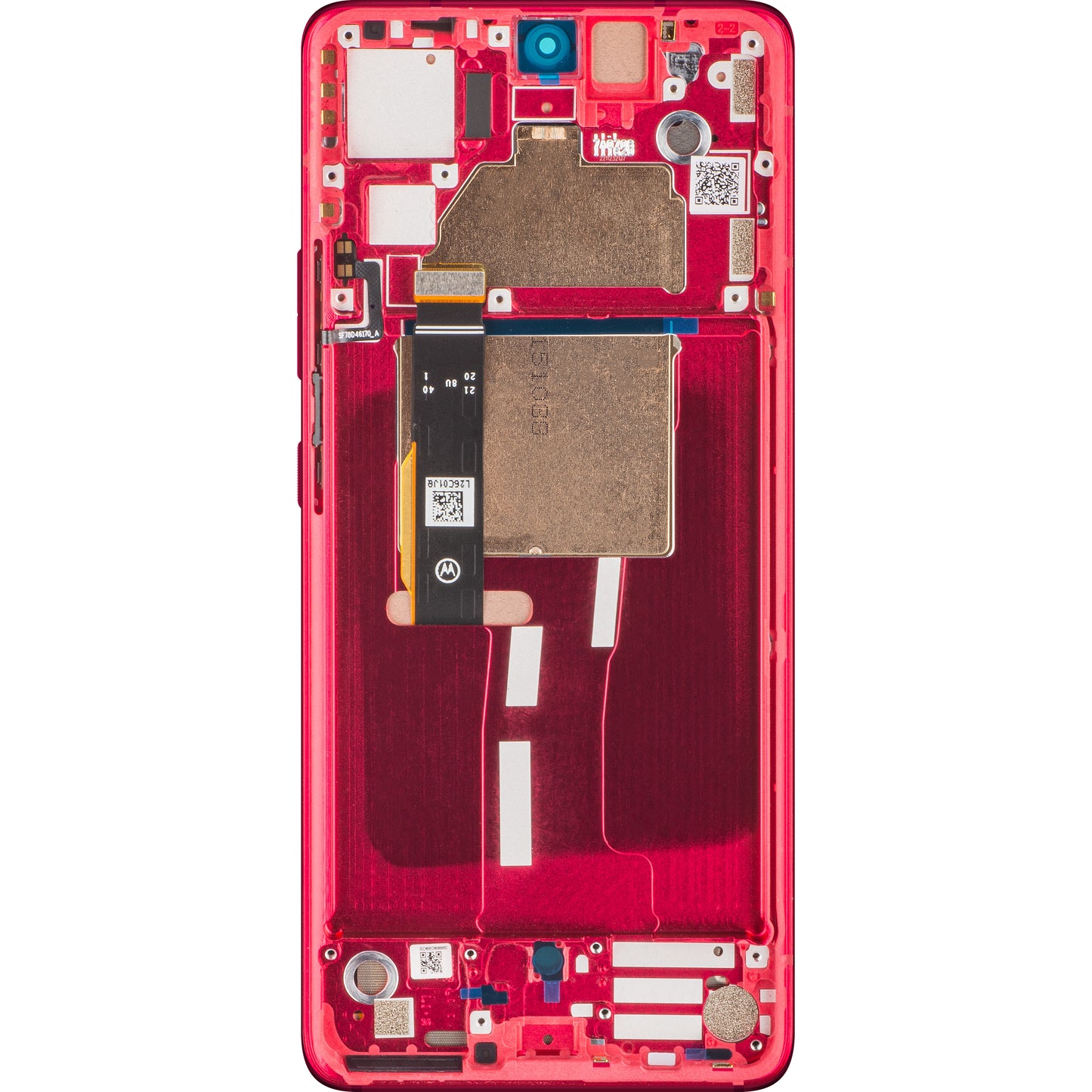 Touchscreen Display Motorola Edge 30 Fusion, med ramme, rød (Viva Magenta), Service Pack 5D68C22034
