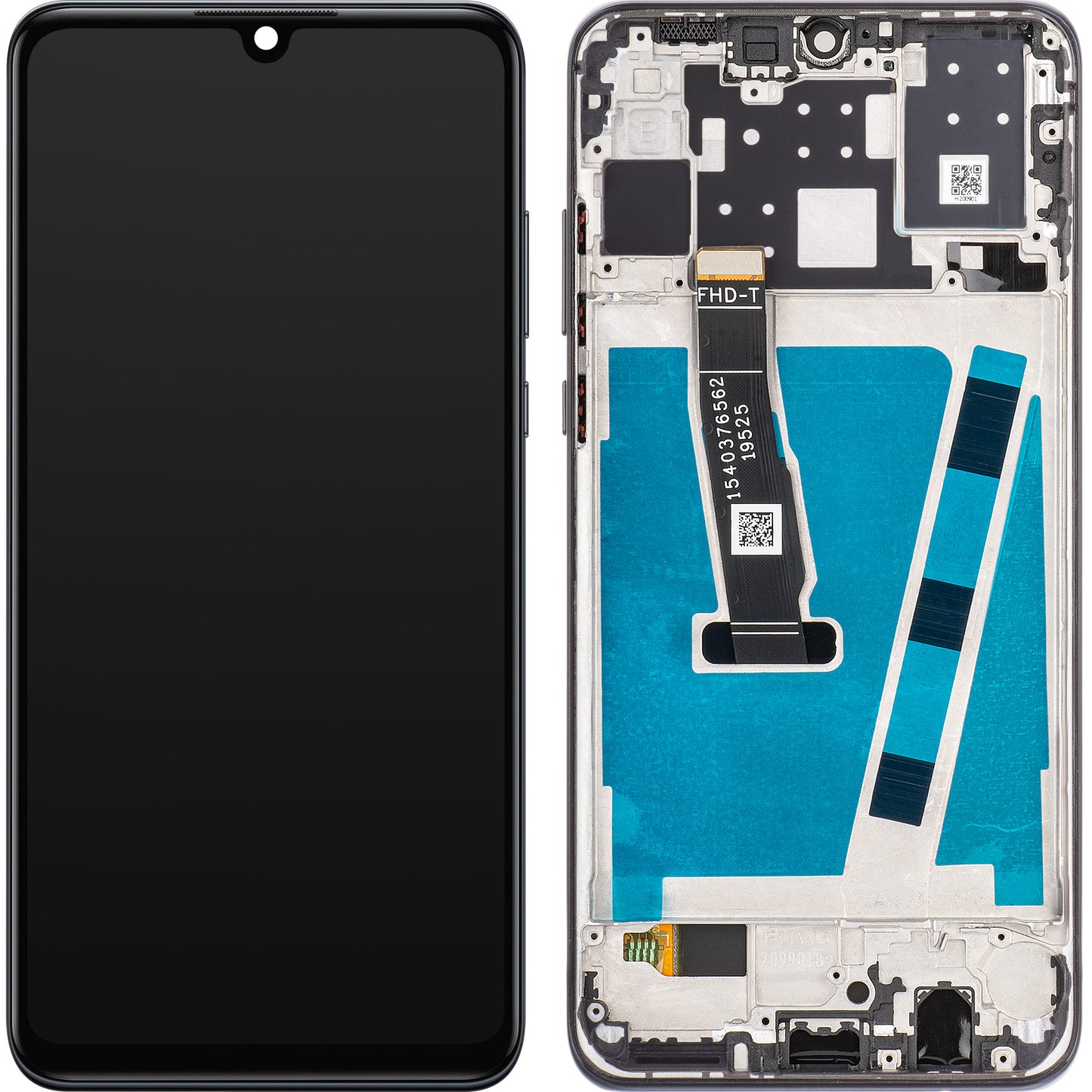 MP Touchscreen Display kompatibel med Huawei P30 lite / nova 4e, med ramme, sort