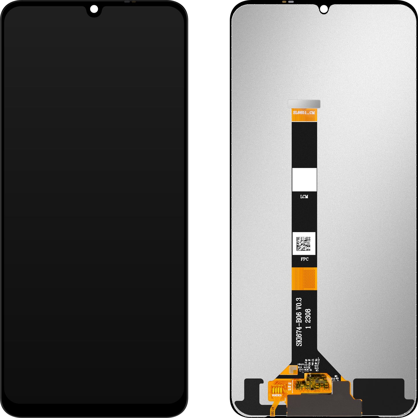 Display med Touchscreen MP kompatibel med Realme C51 / C53 / Narzo N53 / Note 50