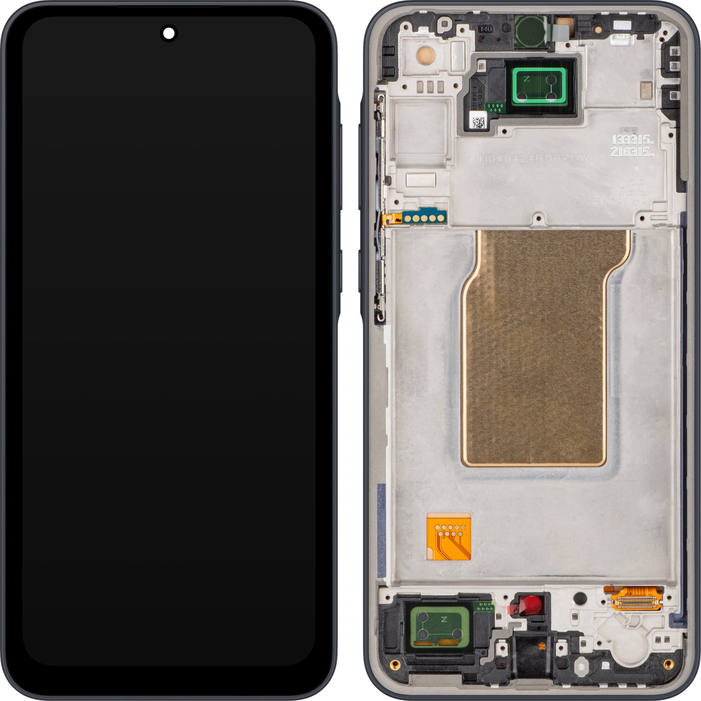 Display med Touchscreen MP kompatibel med Samsung Galaxy A35 5G A356, med Ramme, Sort