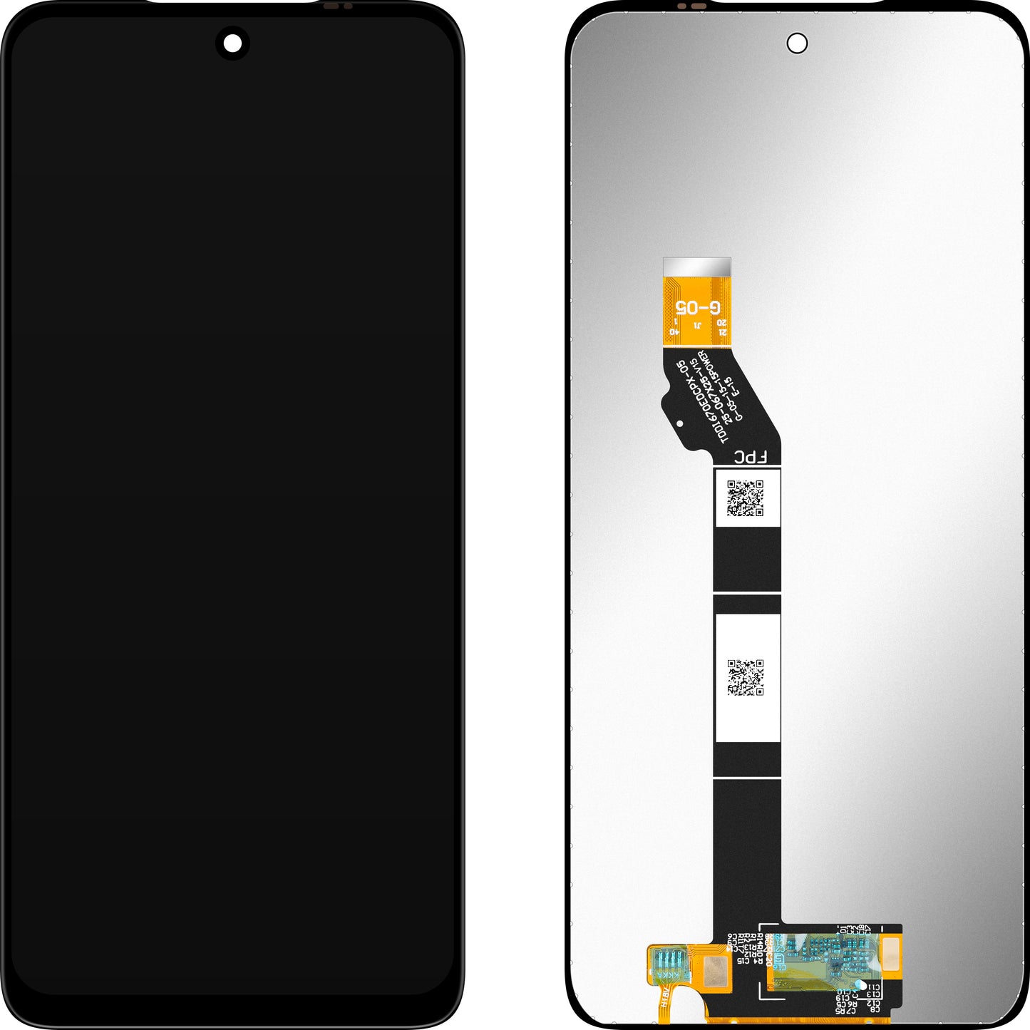 Display med Touchscreen MP kompatibel med Motorola Moto E15 / G05
