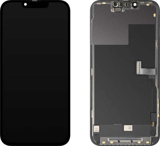 Display med MP touchscreen kompatibel med Apple iPhone 13 Pro, med ramme, OLED FHD Diagnostic version, Sort