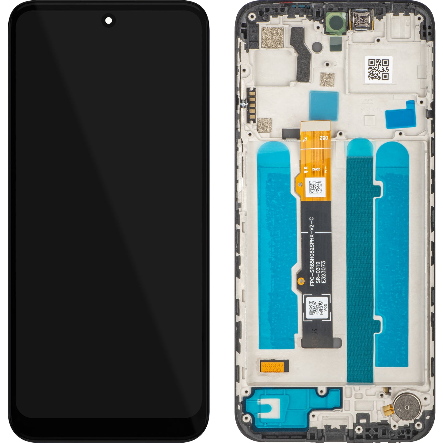 MP Touchscreen-display kompatibelt med Motorola Moto G41, med ramme, sort