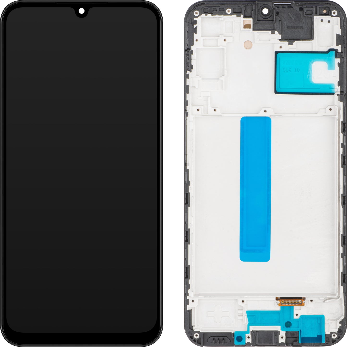 MP Touchscreen Display kompatibel med Samsung Galaxy A25 A256, med ramme, OLED-version, sort