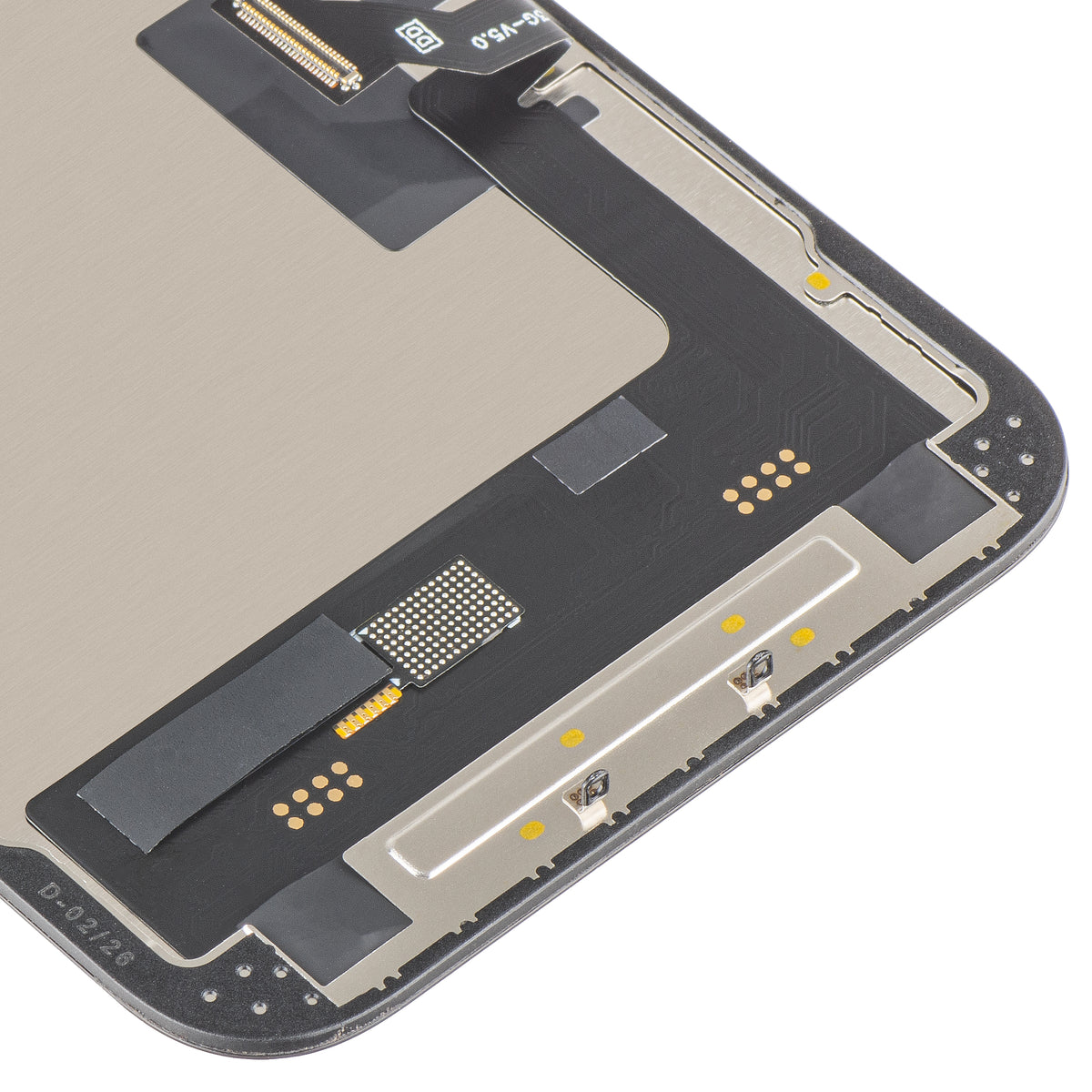 Display med MP touchscreen kompatibel med Apple iPhone 14, med ramme, Soft OLED FHD 120Hz IC Movable version, Sort