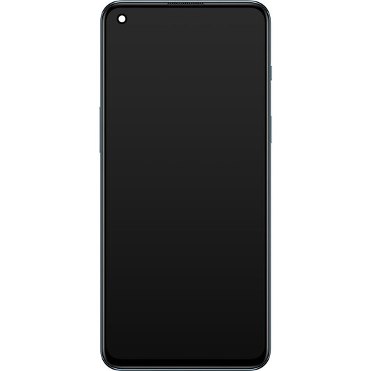 OnePlus Nord 2 5G Touchscreen Display med Ramme, Grå (Gray Sierra), Service Pack 2011100360