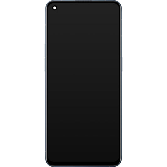 Touchscreen Display Oppo Reno6 5G, med ramme, sort (Stellar Black), Service Pack 4907749
