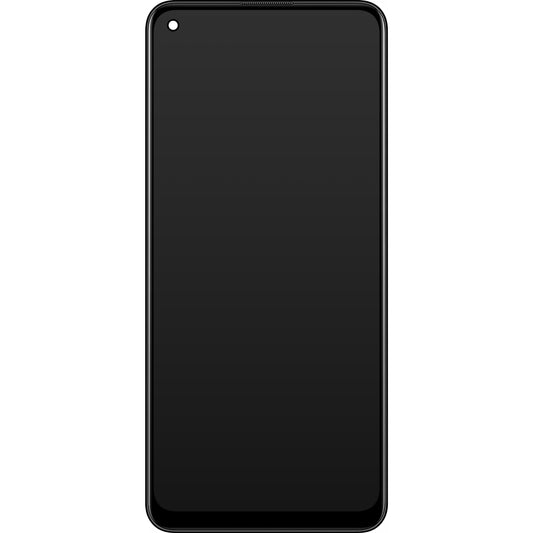 Touchscreen Display Oppo F19 Pro+ 5G / A95 5G / Reno5 Z / A94 5G, med ramme, sort, Service Pack 4908719