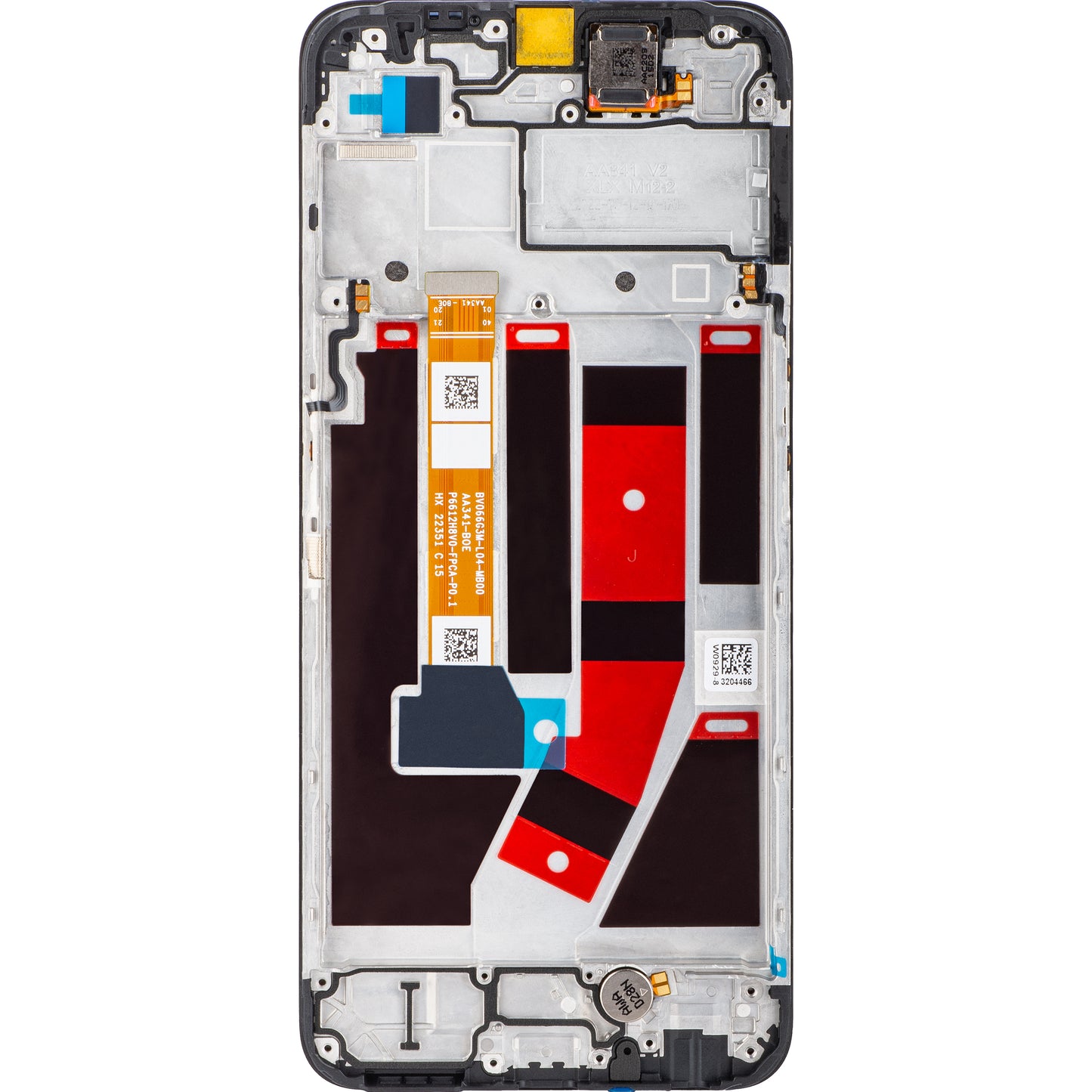 Touchscreen-display Oppo A57 5G, med ramme, sort, servicepakke 4130239