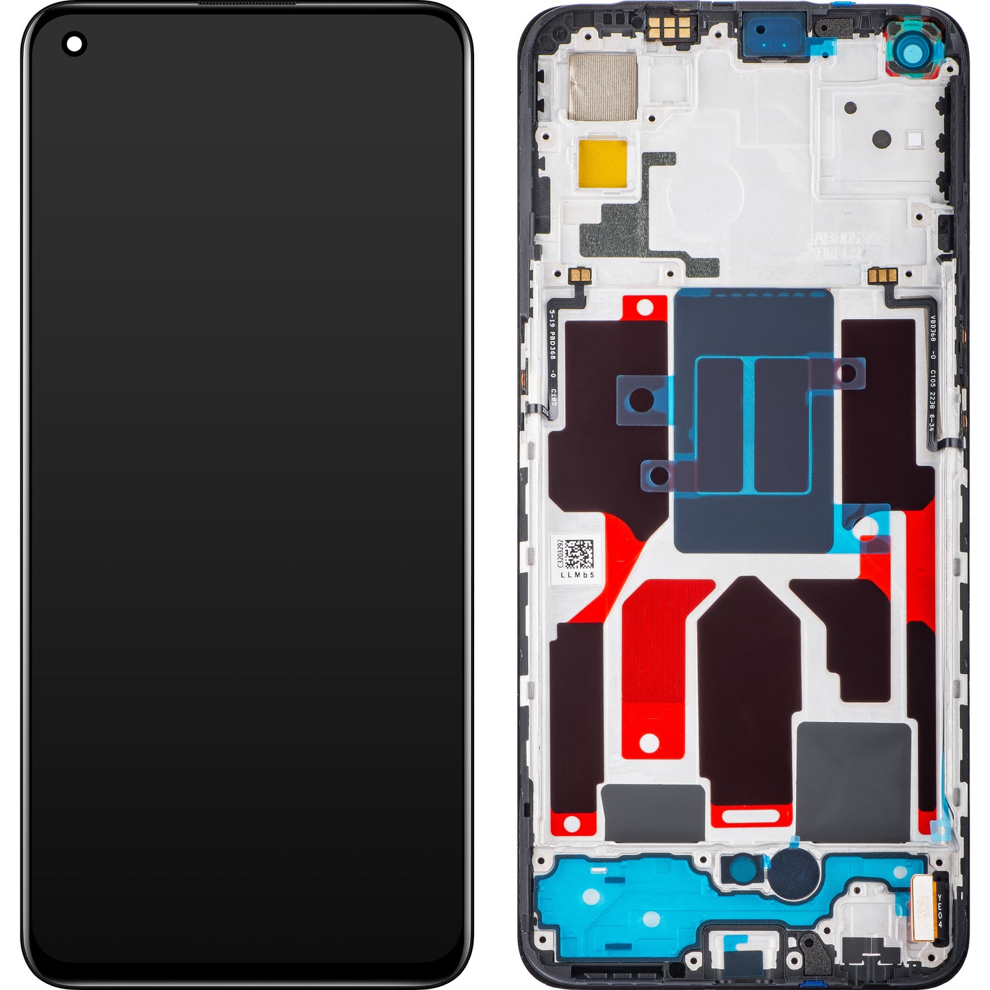 Touchscreen-skærm Realme GT Master, med ramme, sort, servicepakke 4908139