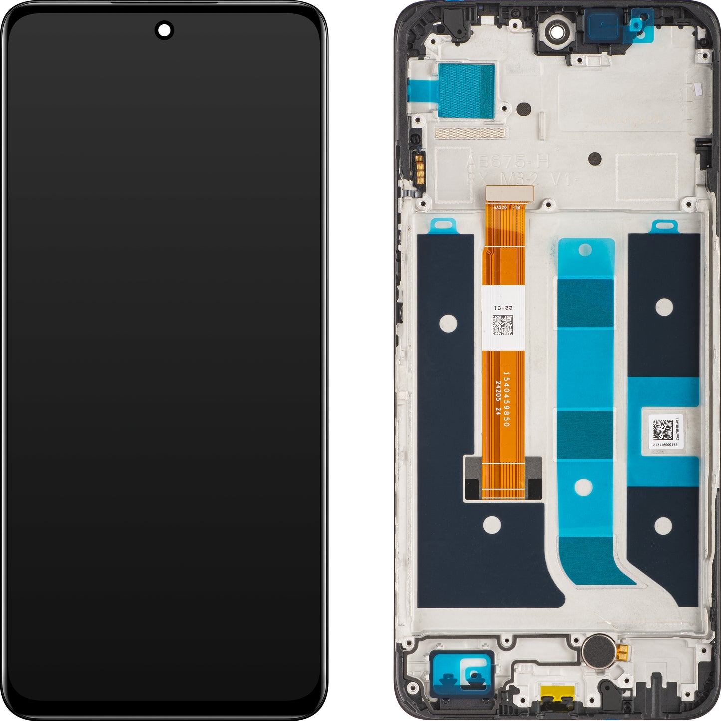 Realme 11 5G Touchscreen Display Realme 11 5G, med ramme, Midnight Black, Service Pack 621029000064