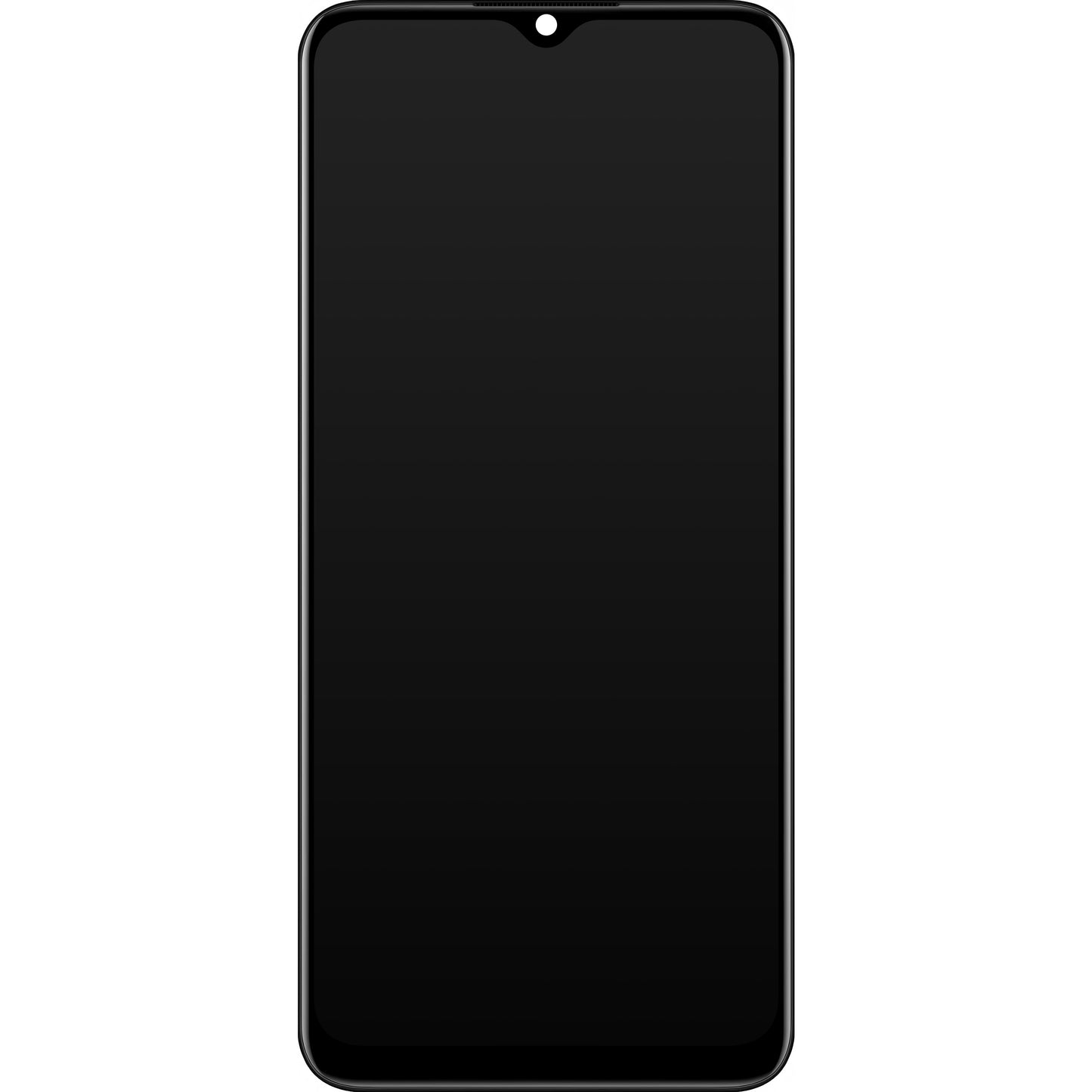 Touchscreen-skærm Realme 6i, med ramme, sort, servicepakke 4903584