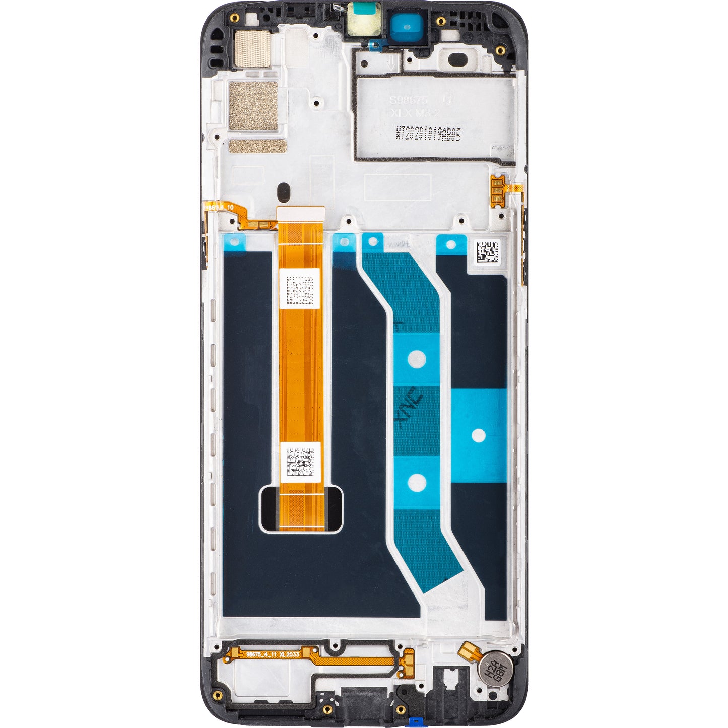 Touchscreen-skærm Realme 6i, med ramme, sort, servicepakke 4903584