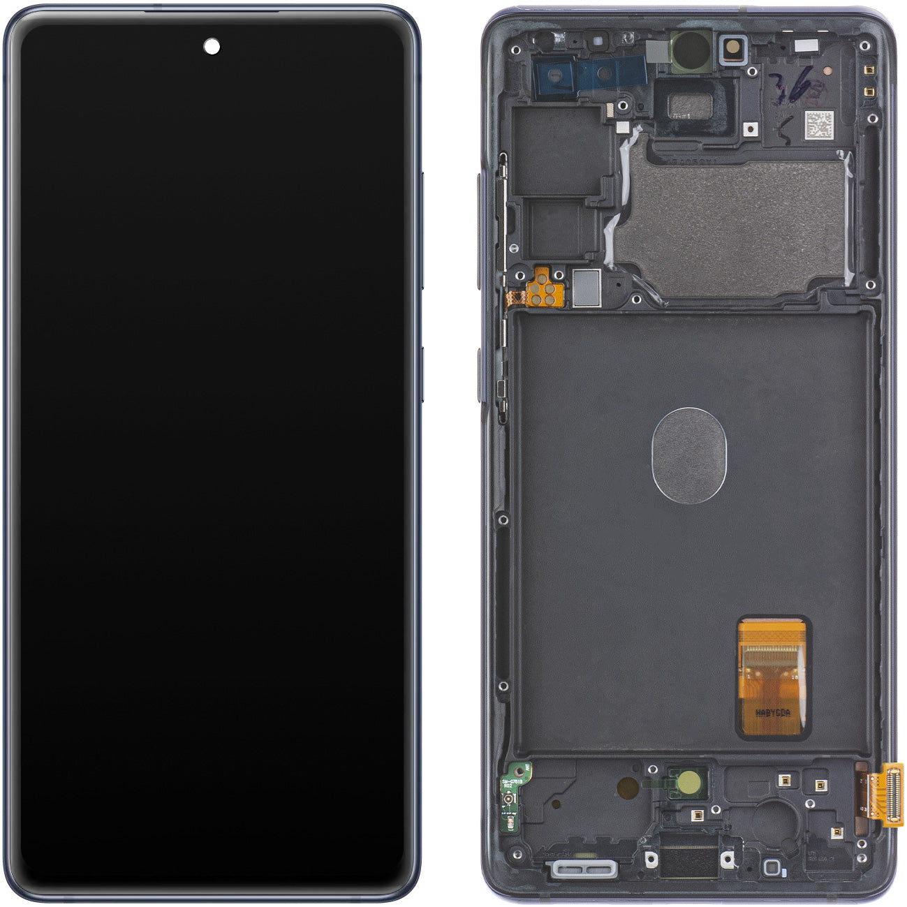 Display med touchscreen Samsung Galaxy S20 FE 5G G781, med ramme, mørkeblå, Swap GH82-24214A