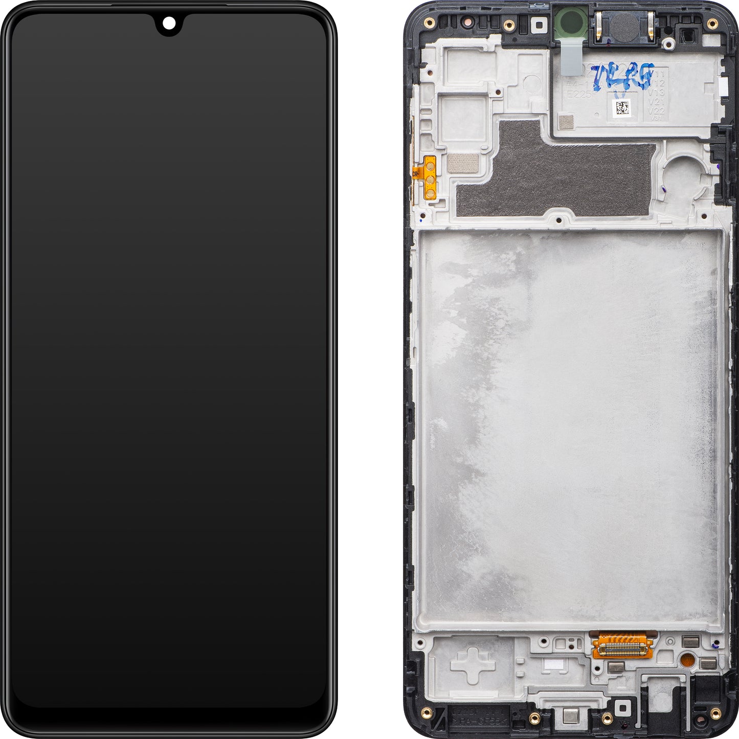 Samsung Galaxy M22 M225 Touchscreen Display, med ramme, sort, Service Pack GH82-26153A