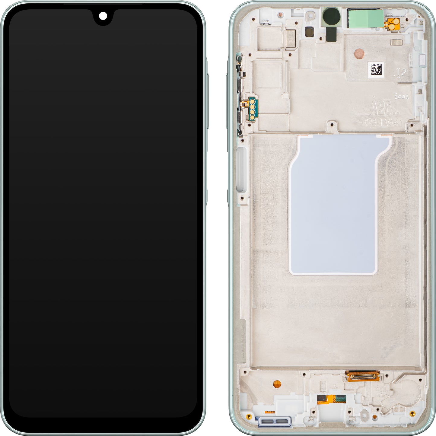 Display med Touchscreen Samsung Galaxy A26 A266, med Ramme, Grøn, Service Pack GH82-37049C