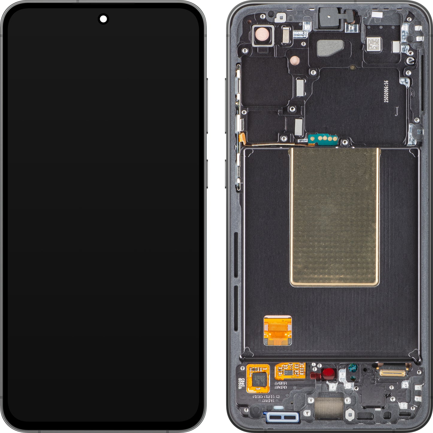 Samsung Galaxy S24 FE S721 Touchscreen Display Samsung Galaxy S24 FE S721, med ramme, sort (grafit), Service Pack GH82-35848A