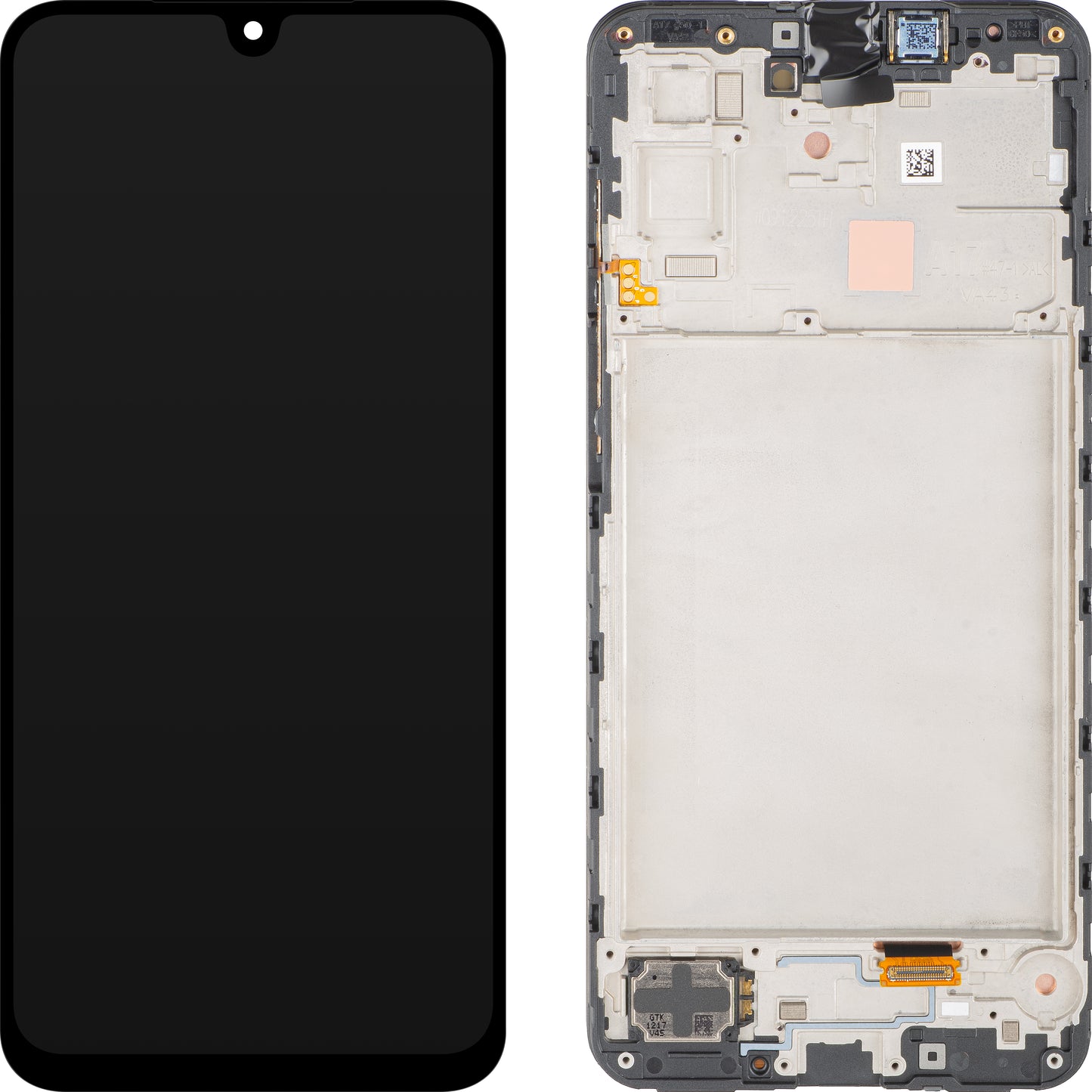 Display med Touchscreen til Samsung Galaxy A17 4G, med Ramme, Sort, Servicepakke GH82-38527A