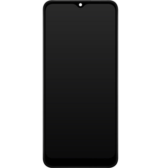 Touchscreen-skærm Samsung Galaxy A03s A037, med ramme, version G, sort, servicepakke GH81-21233A