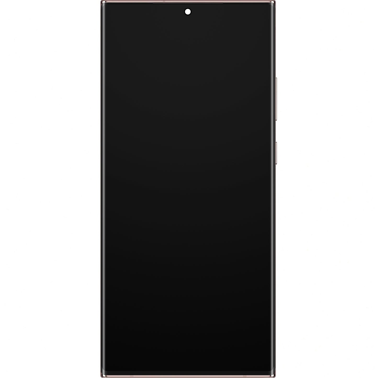 Samsung Galaxy Note 20 Ultra 5G N986 / Note 20 Ultra N985 Touchscreen-skærm med ramme, Mystic Bronze, Service Pack GH82-31453D