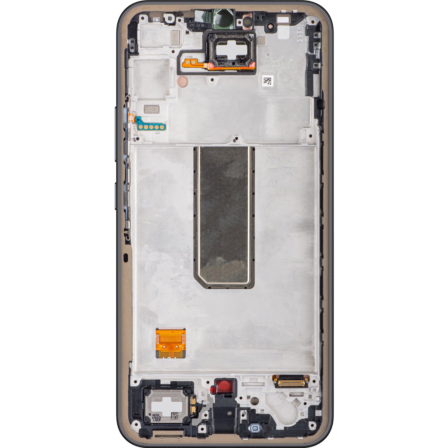 Touchscreen-skærm Samsung Galaxy A34 A346, med ramme, sort (grafit), servicepakke GH82-31200A