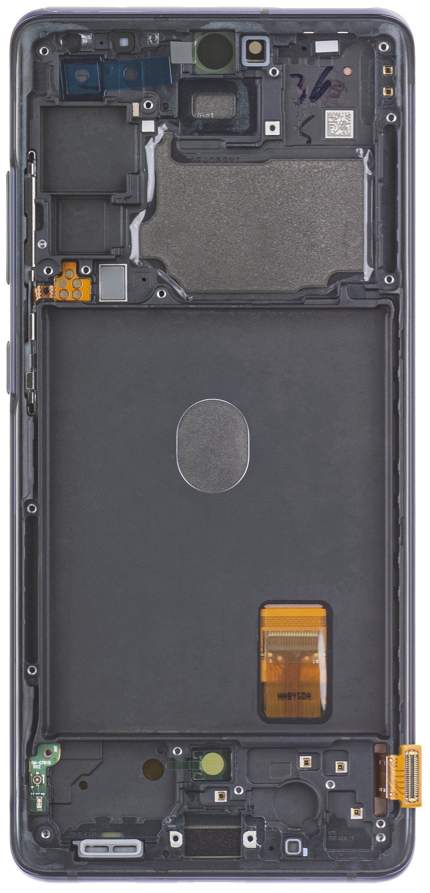 Display med touchscreen Samsung Galaxy S20 FE 5G G781, med ramme, mørkeblå, Swap GH82-24214A