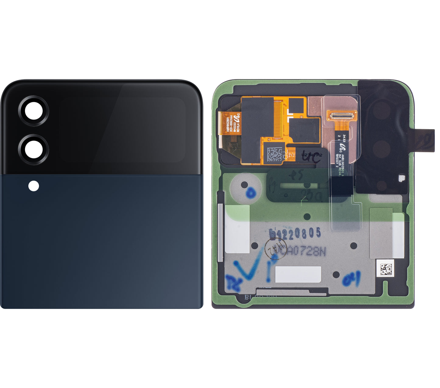 Touchscreen-skærm Samsung Galaxy Z Flip4 F721, Sub Outer, Blue (Bespoke), Service Pack GH97-27947E