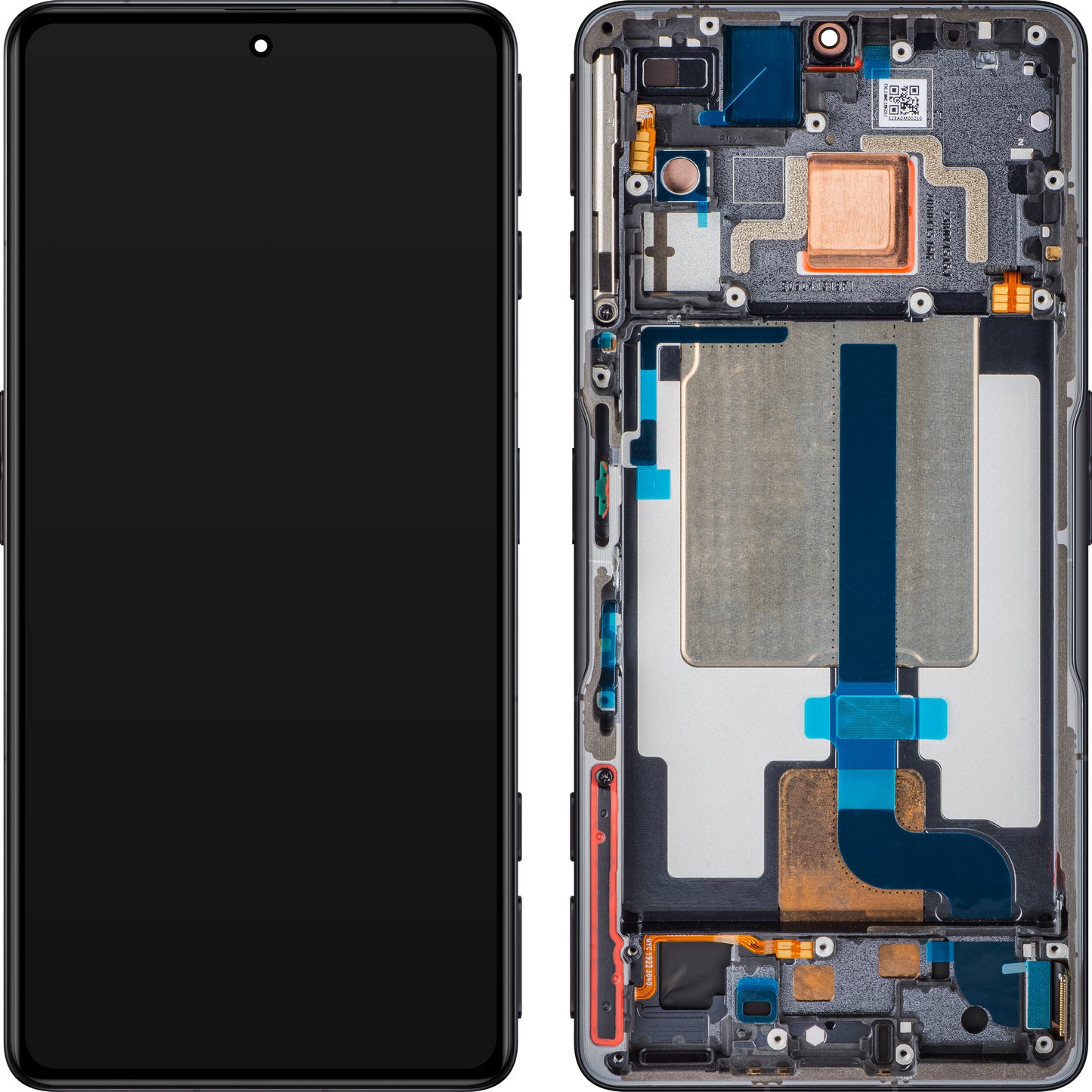 Display med Touchscreen Xiaomi Poco F4 GT, med Ramme, Sort (Stealth Black), Service Pack 5600090L1000