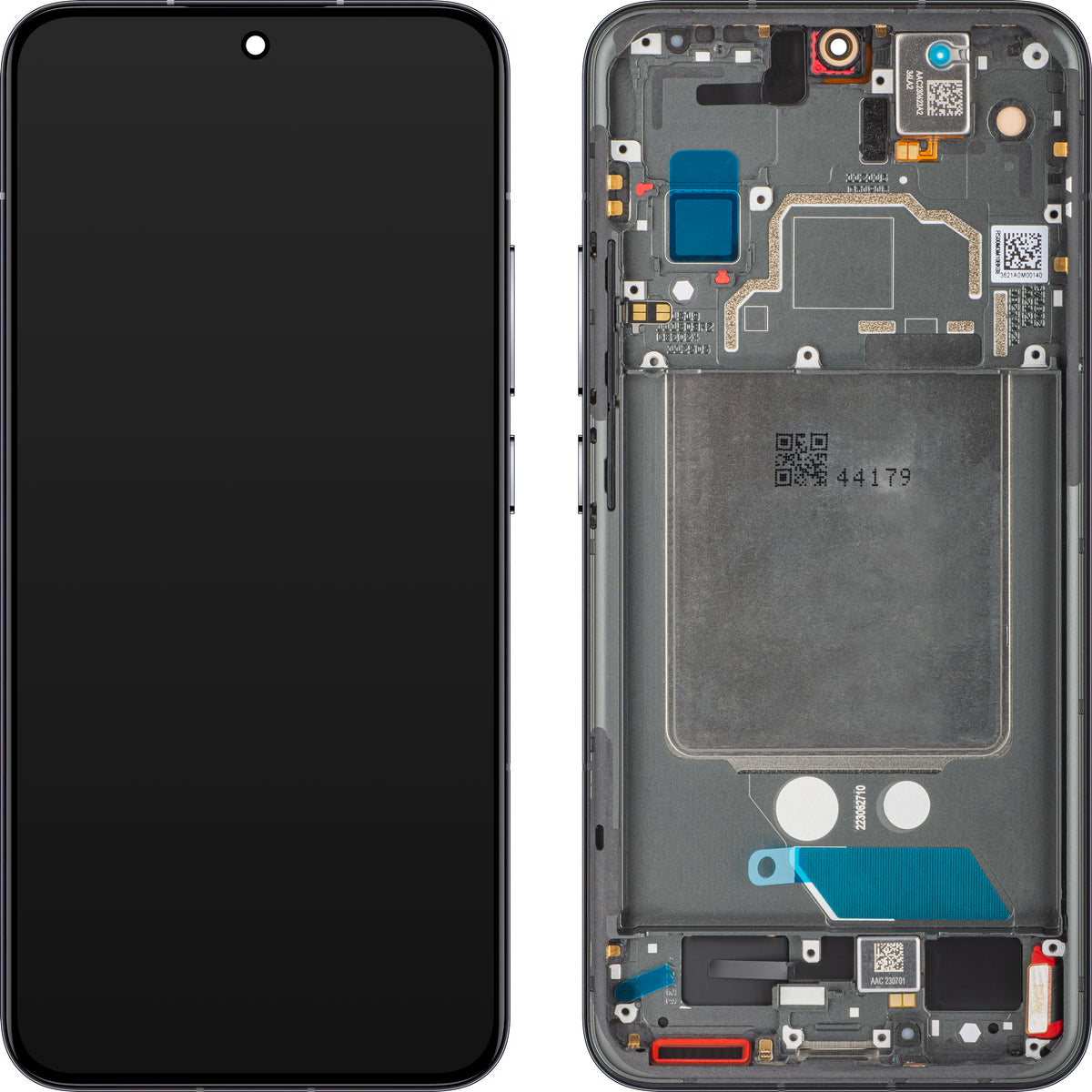 Touchscreen-display Xiaomi 13, med ramme, sort, servicepakke 56000300M300