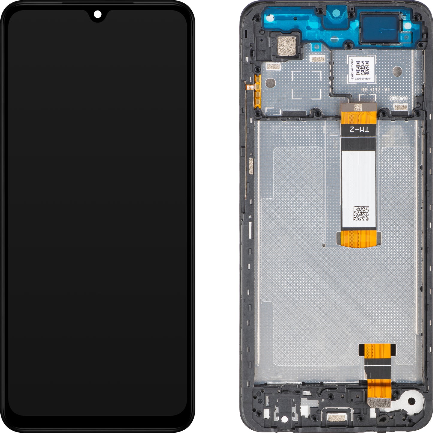 Display med Touchscreen Xiaomi Poco C71 / Redmi A5 4G, med Ramme, Long Flex Version, Sort, Service Pack 56000100C3Z00