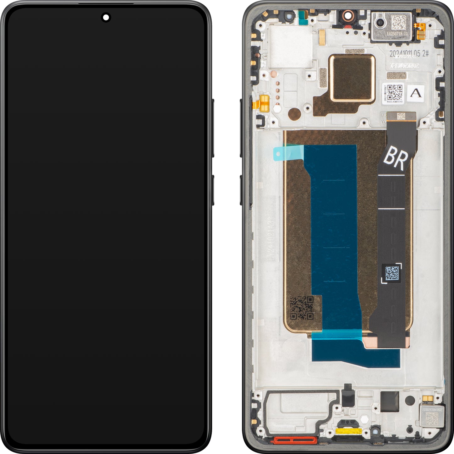 Display med Touchscreen Xiaomi Poco X7 Pro, med Ramme, Sort, Servicepakke 56000300O1000