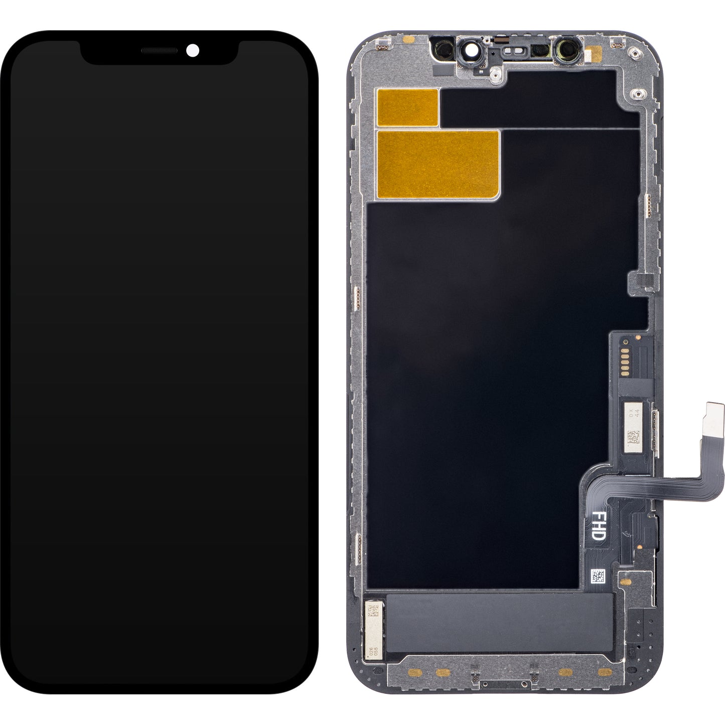ZY Touchscreen Display til Apple iPhone 12 / 12 Pro, med ramme, In-Cell IC Movable LCD Version, Sort