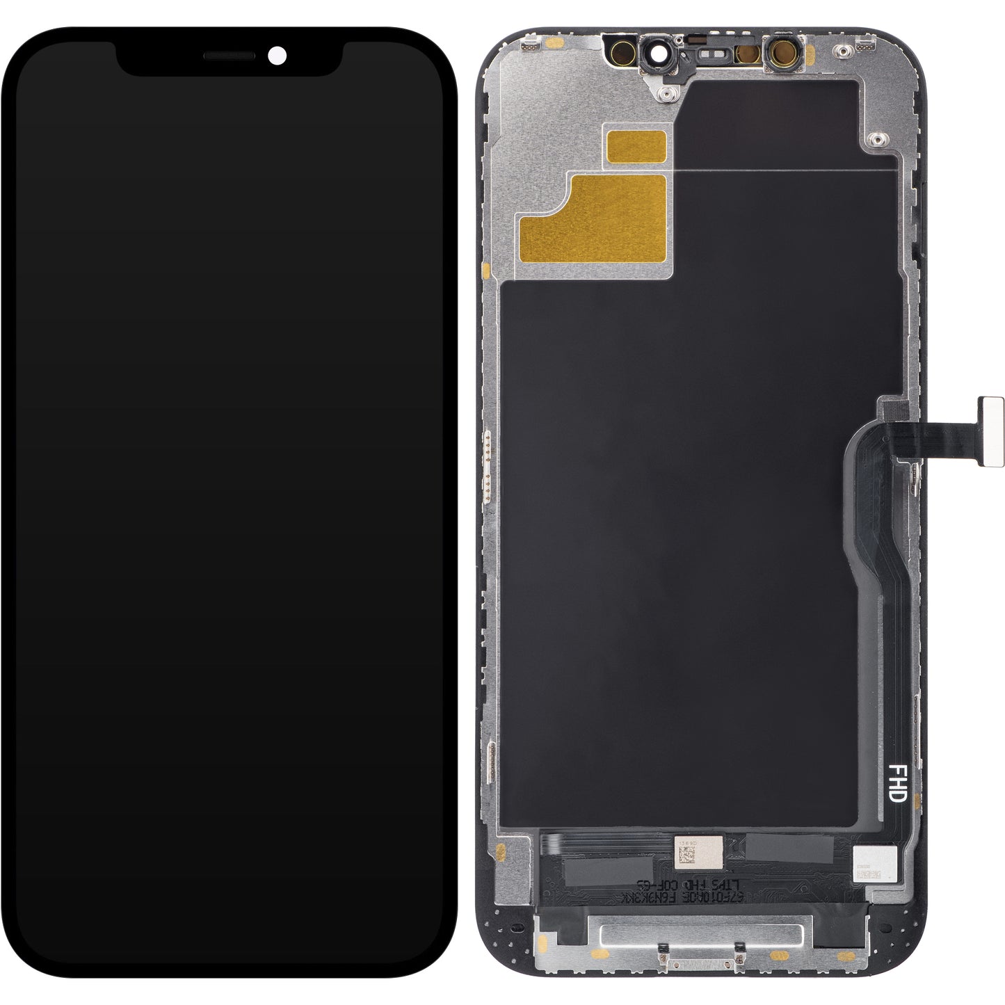 ZY Touchscreen Display til Apple iPhone 12 Pro Max, med ramme, In-Cell IC Movable LCD Version, Sort