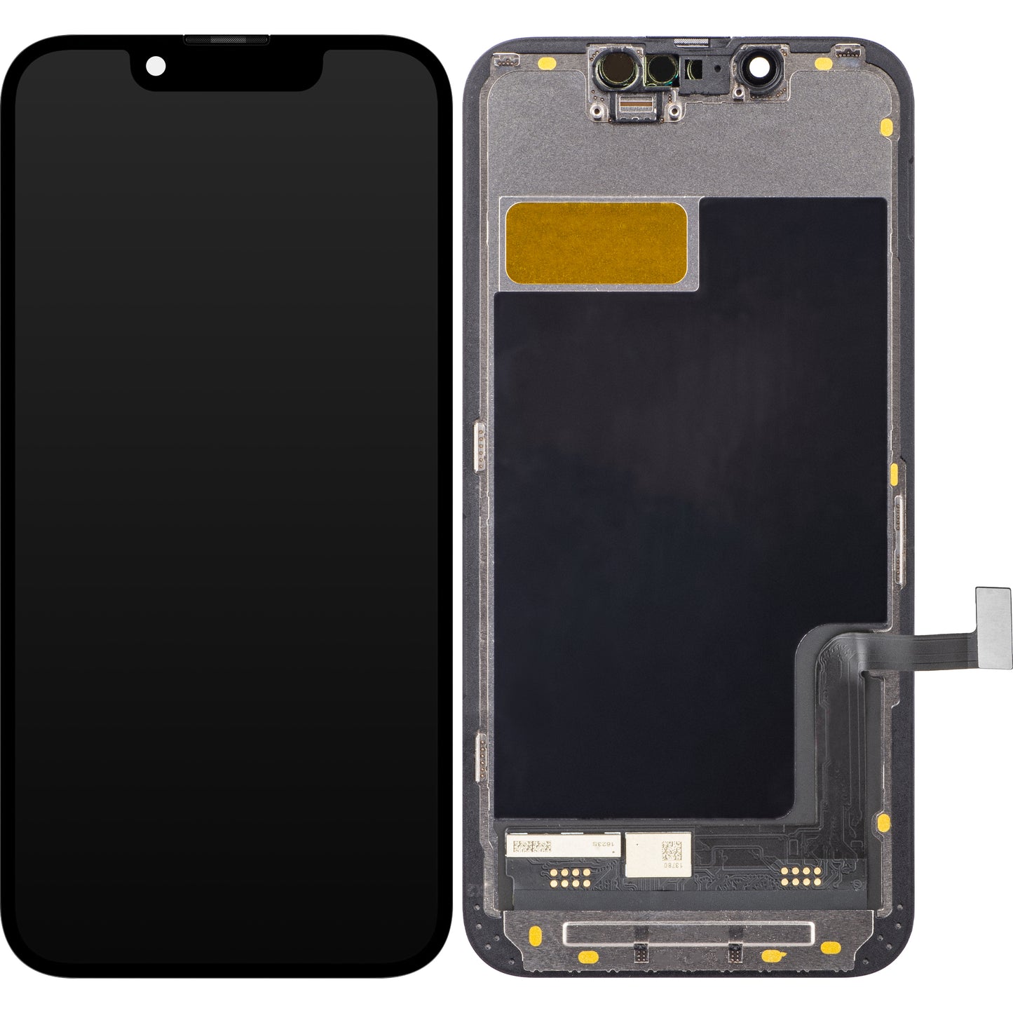 ZY Touchscreen Display til Apple iPhone 13 mini, med ramme, LCD In-Cell IC Flytbar, Sort
