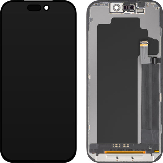 Display med Touchscreen ZY til Apple iPhone 17 Pro, med Ramme, LCD In-Cell IC Movable Version, Sort