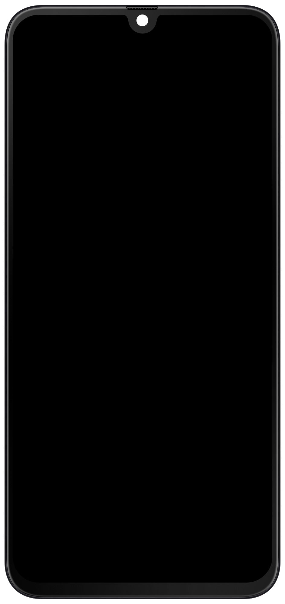 Touchscreen-skærm Samsung Galaxy A70 A705, med ramme, sort, servicepakke GH82-19747A